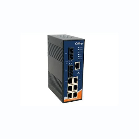 Oring Networking Rugged 6x 10/100TX (RJ-45) + 2x 100FX (Single Mode / SC ) IES-3062FX-SS-SC